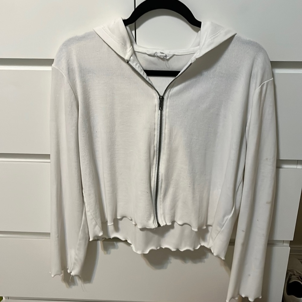 BB Dakota cropped zippered hoodie